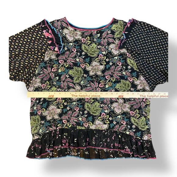 Nothing Matches Vintage Womens Boho Lagenlook art-to-wear Top‎ Size 2 - Picture 3 of 7
